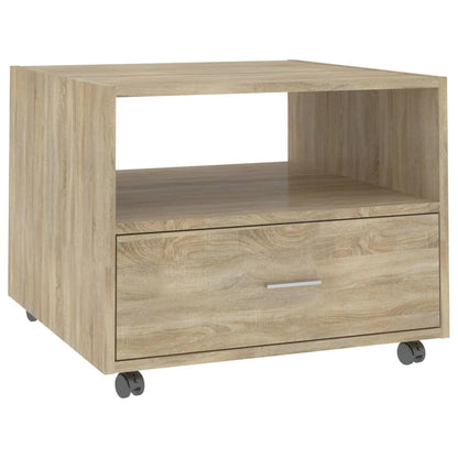 Salontafel 55X55X40 Cm Bewerkt Hout Kleurig Sonoma eiken