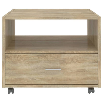 Salontafel 55X55X40 Cm Bewerkt Hout Kleurig Sonoma eiken