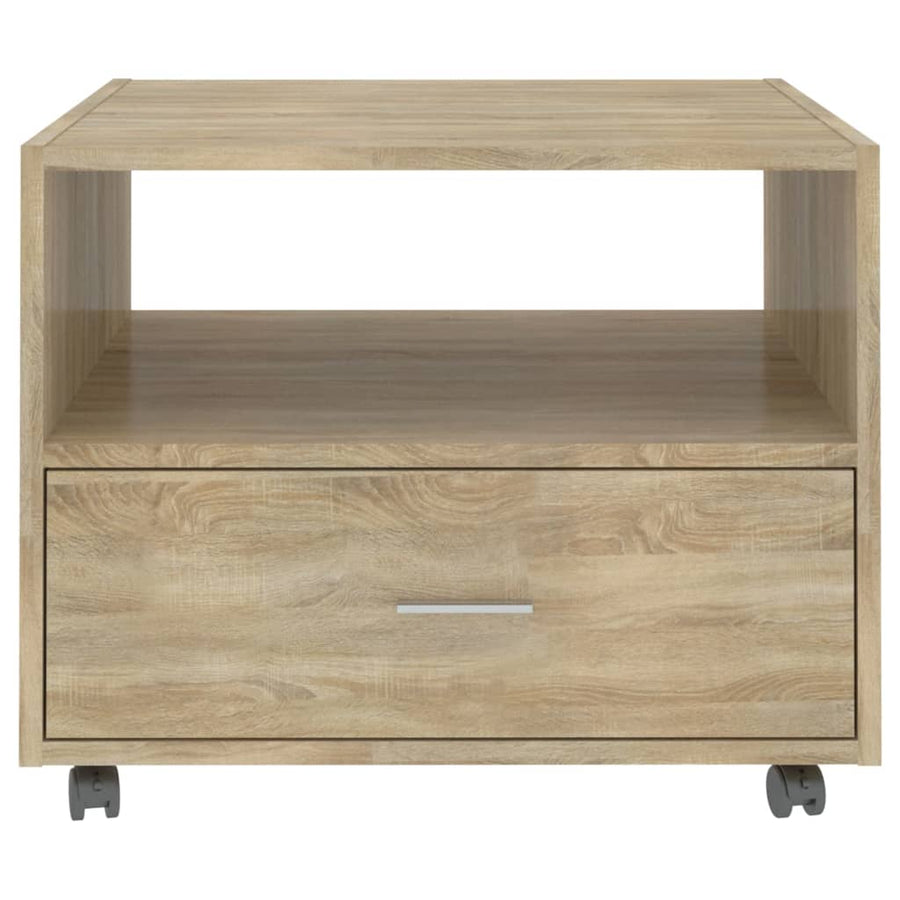 Salontafel 55X55X40 Cm Bewerkt Hout Kleurig Sonoma eiken