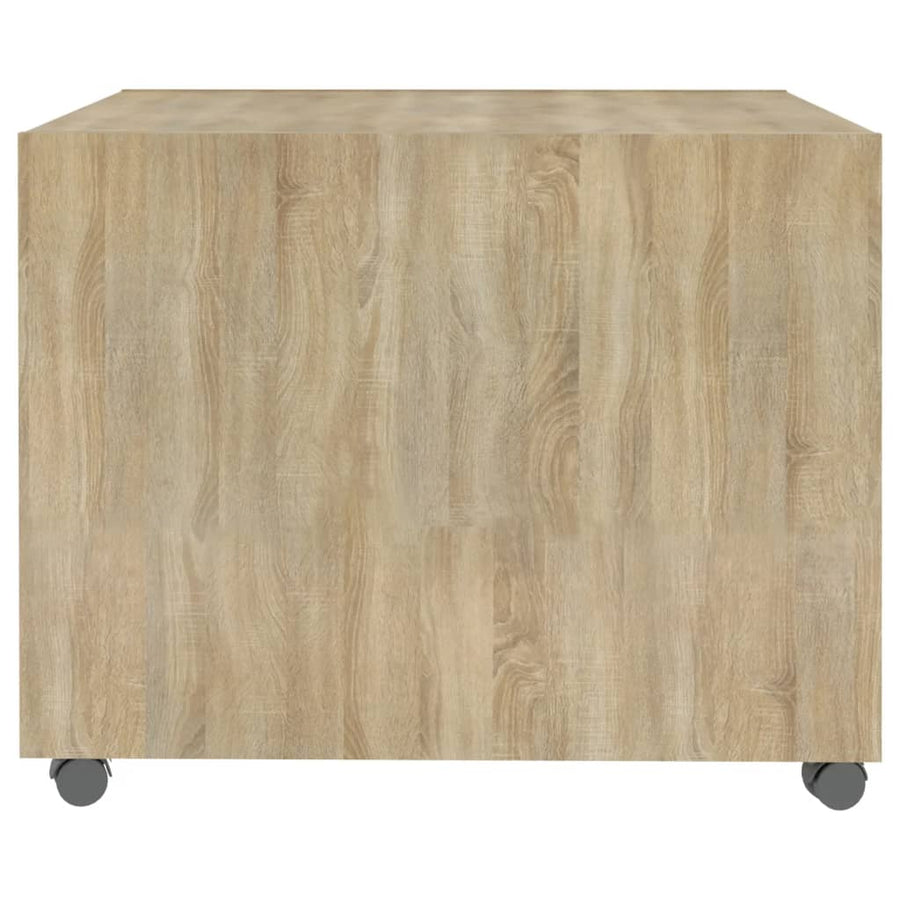 Salontafel 55X55X40 Cm Bewerkt Hout Kleurig Sonoma eiken