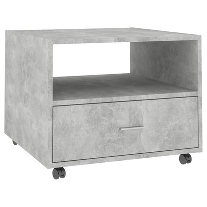 Salontafel 55X55X40 Cm Bewerkt Hout Betongrijs