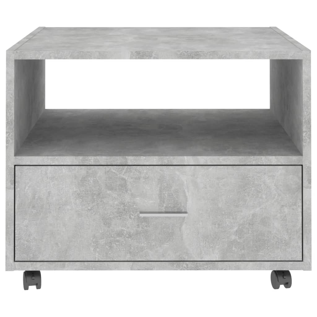 Salontafel 55X55X40 Cm Bewerkt Hout Betongrijs