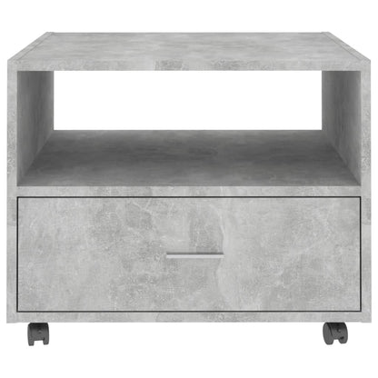 Salontafel 55X55X40 Cm Bewerkt Hout Betongrijs