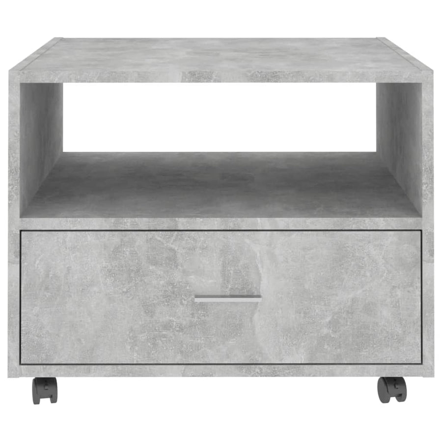 Salontafel 55X55X40 Cm Bewerkt Hout Betongrijs