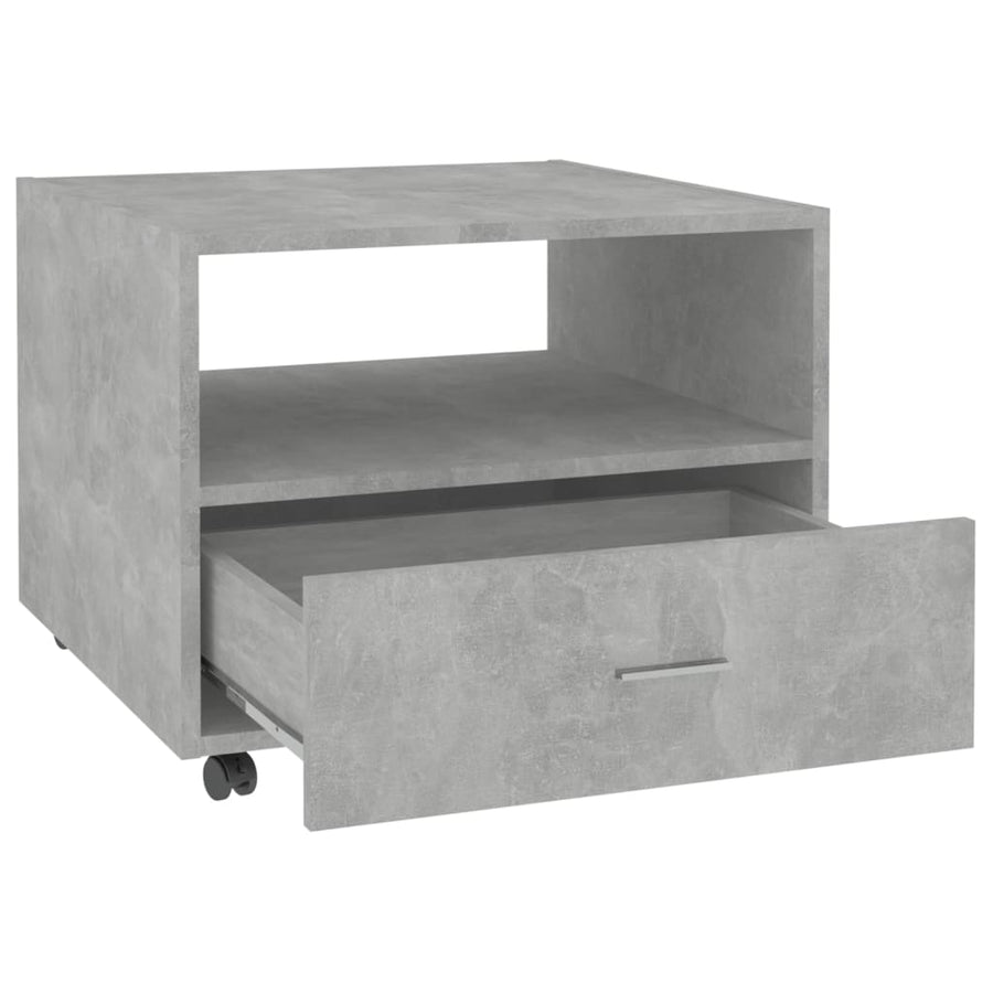 Salontafel 55X55X40 Cm Bewerkt Hout Betongrijs