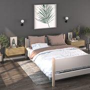 Bedside tables 2 pcs wall-mounted Sonoma oak colour