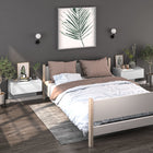 Nachtkastjes 2 st wandgemonteerd 60x40x40 cm hoogglans wit