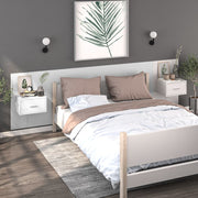 Nachtkastjes wandgemonteerd wit 2 stuks