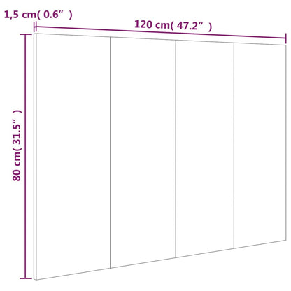 Hoofdbord 20X,5X80 Cm Bewerkt Hout Wit