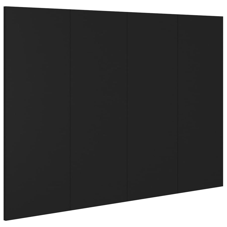 Hoofdbord 120x1,5x80 cm bewerkt hout zwart Zwart