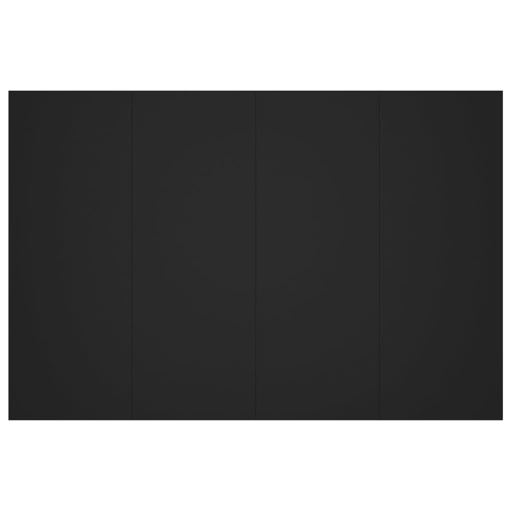 Hoofdbord 120x1,5x80 cm bewerkt hout zwart Zwart