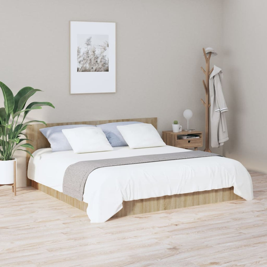 Hoofdbord 200X,5X80 Cm Bewerkt Hout Kleurig Sonoma eiken