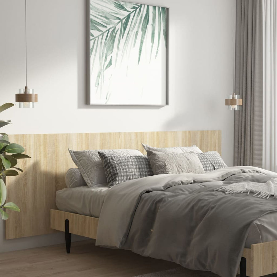 Hoofdbord Wandmodel 240X,5X80 Cm Bewerkt Hout Sonoma Eiken Bruin