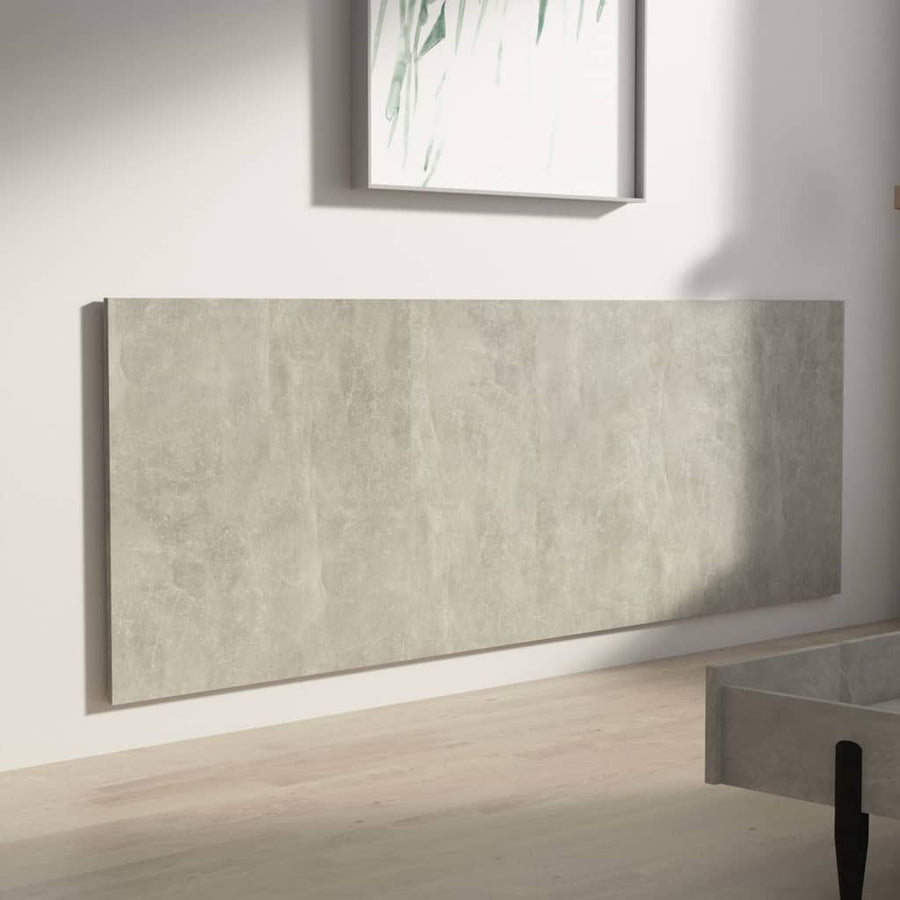 Hoofdbord Wandmodel 240X,5X80 Cm Bewerkt Hout Betongrijs