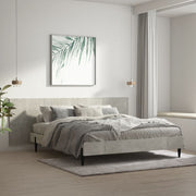 Headboard wall-mounted model 240x1.5x80 cm treated wood concrete grey
