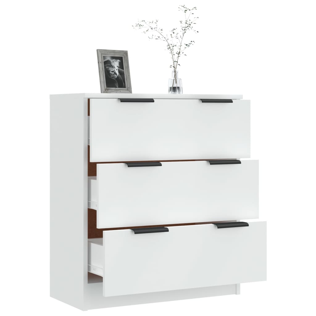 Dressoir 60X30X70 Cm Bewerkt Hout Wit