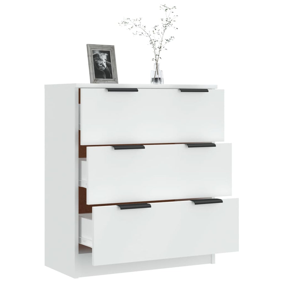 Dressoir 60X30X70 Cm Bewerkt Hout Wit