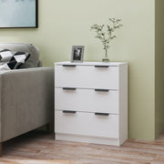 Dressoir 60x30x70 cm wit bewerkt hout