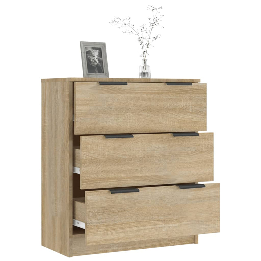 Dressoir 60X30X70 Cm Bewerkt Hout Kleurig Sonoma eiken