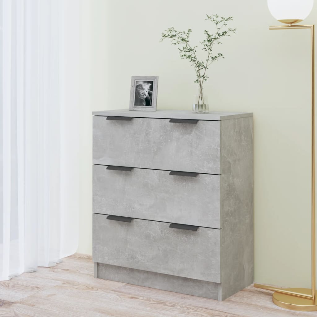 Dressoir 60X30X70 Cm Bewerkt Hout Betongrijs