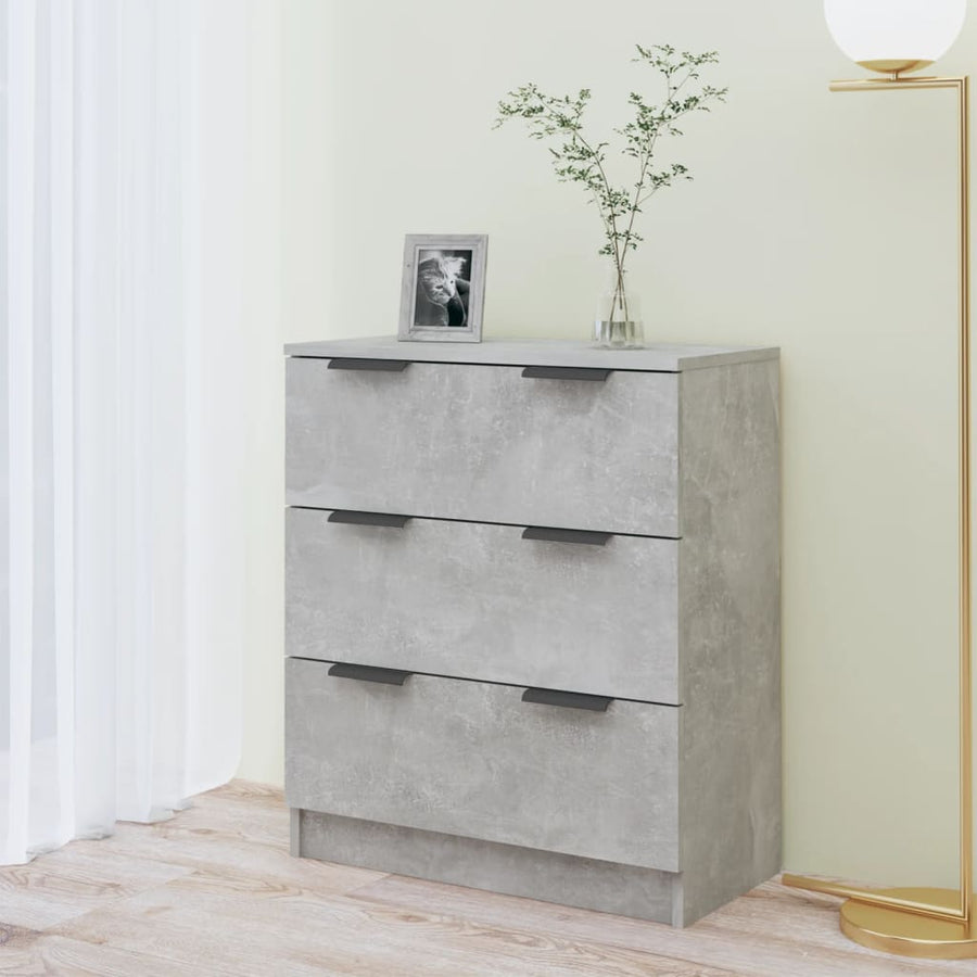 Dressoir 60X30X70 Cm Bewerkt Hout Betongrijs