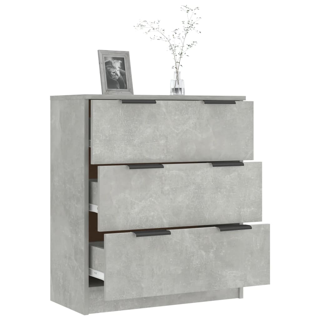 Dressoir 60X30X70 Cm Bewerkt Hout Betongrijs
