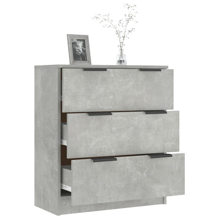 Dressoir 60X30X70 Cm Bewerkt Hout Betongrijs