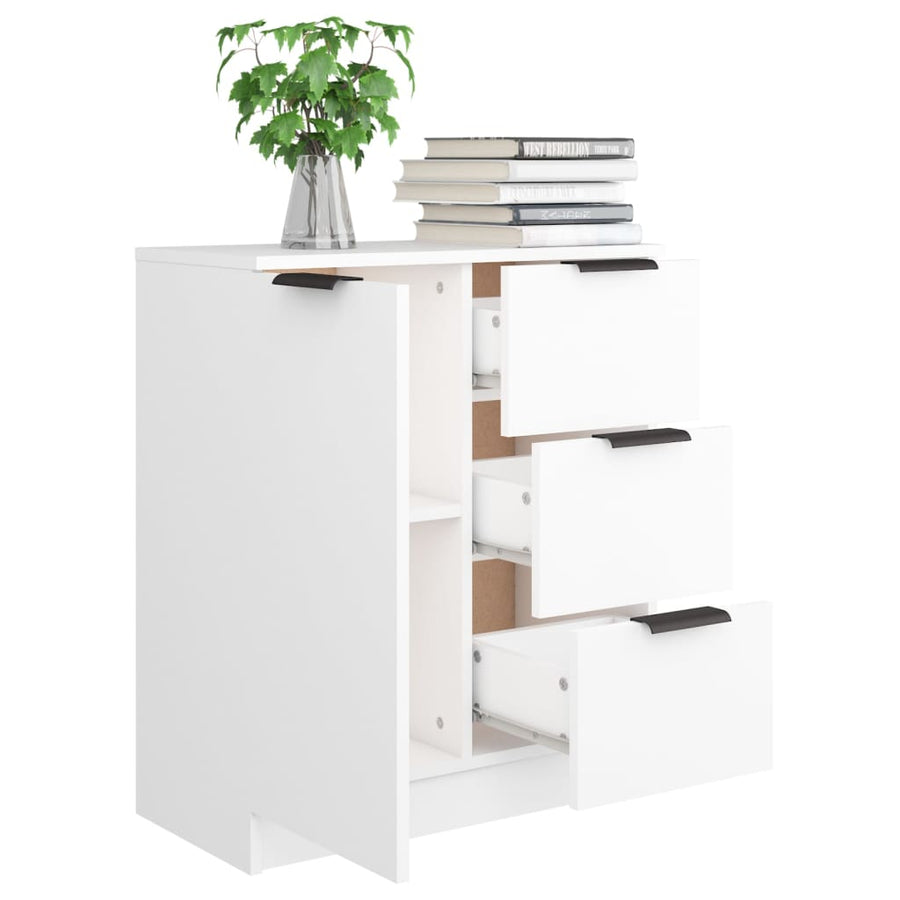 Dressoir 60X30X70 Cm Bewerkt Hout Wit