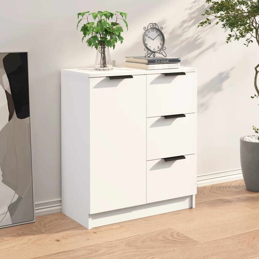 Dressoir 60X30X70 Cm Bewerkt Hout Wit