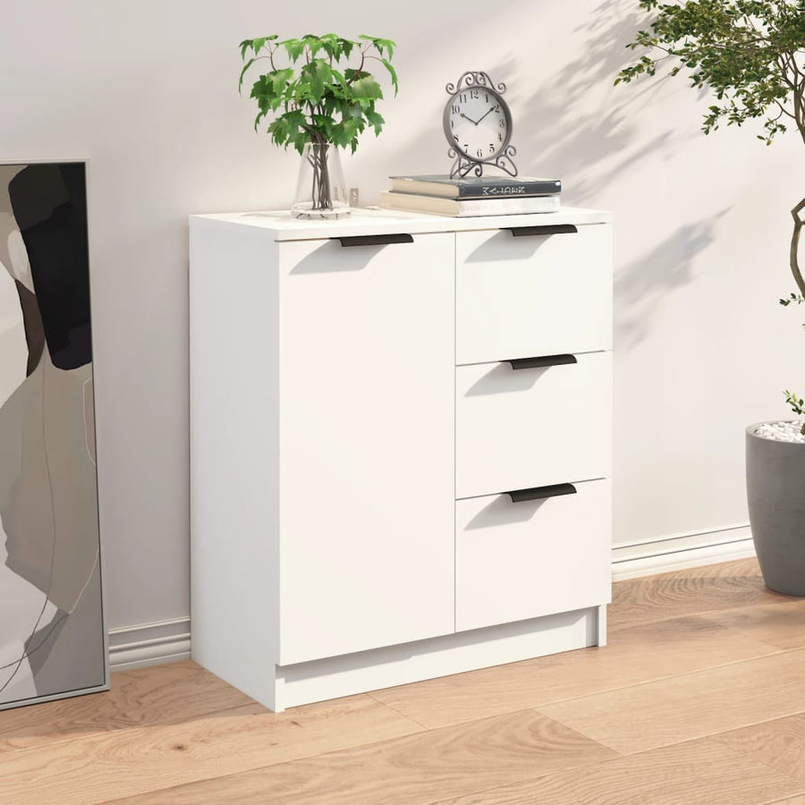 Dressoir 60X30X70 Cm Bewerkt Hout Wit