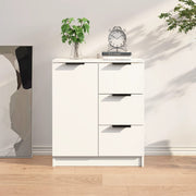 Sideboard 60x30x70 cm worked wood white
