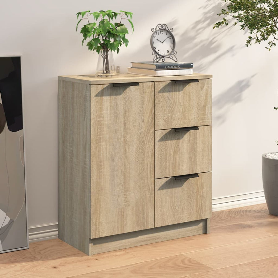 Dressoir 60X30X70 Cm Bewerkt Hout Kleurig Sonoma eiken