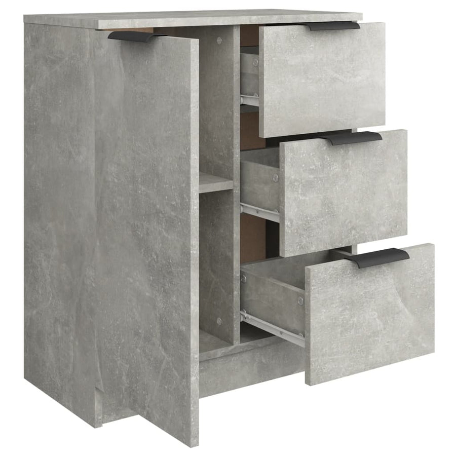 Dressoir 60X30X70 Cm Bewerkt Hout Betongrijs