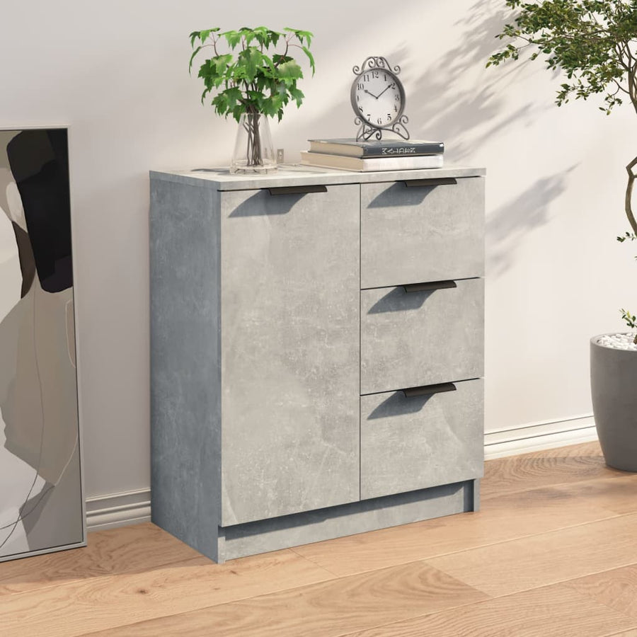 Dressoir 60X30X70 Cm Bewerkt Hout Betongrijs