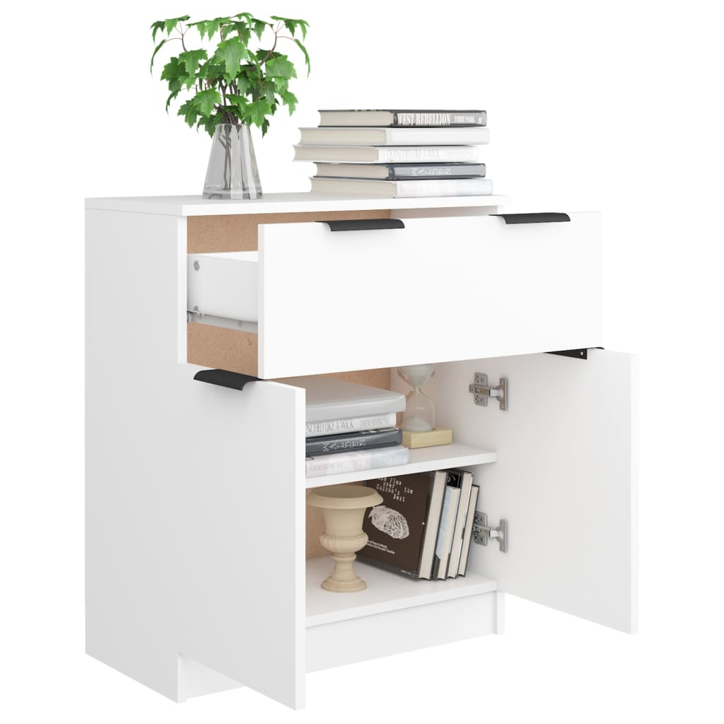 Dressoir 60X30X70 Cm Bewerkt Hout Wit