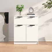Dressoir 60x30x70 cm bewerkt hout wit wandmontage