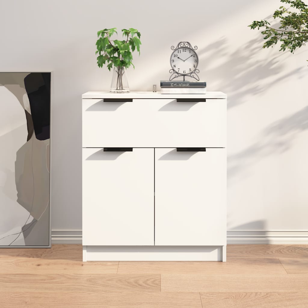 Dressoir 60X30X70 Cm Bewerkt Hout Wit