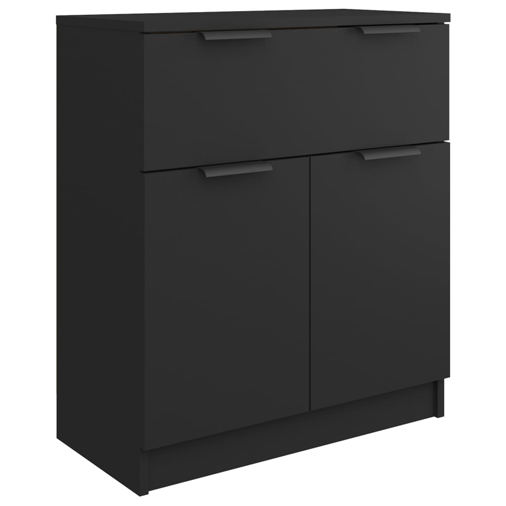 Dressoir 60X30X70 Cm Bewerkt Hout Zwart