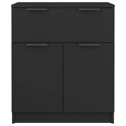 Dressoir 60x30x70 cm bewerkt hout zwart