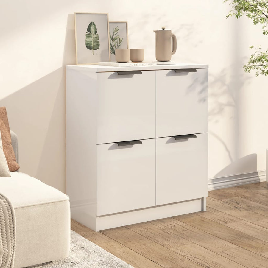 Dressoir 60X30X70 Cm Bewerkt Hout Wit