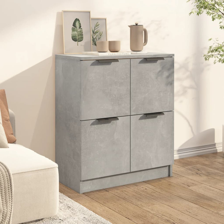 Dressoir 60X30X70 Cm Bewerkt Hout Betongrijs