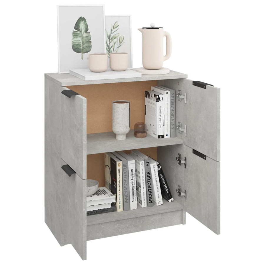 Dressoir 60X30X70 Cm Bewerkt Hout Betongrijs