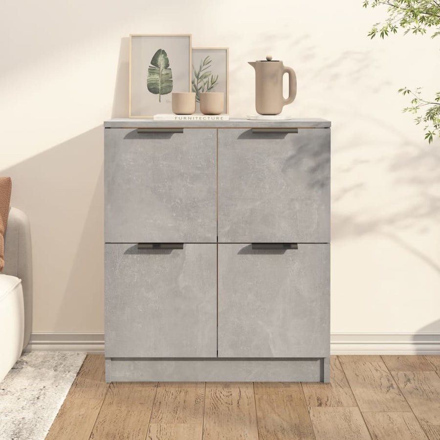 Dressoir 60X30X70 Cm Bewerkt Hout Betongrijs