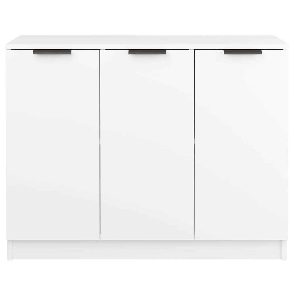 Dressoir 90,5X30X70 Cm Bewerkt Hout Wit
