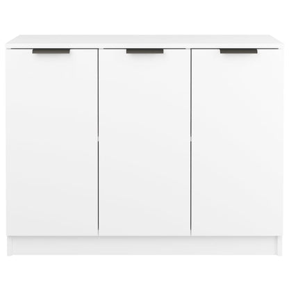 Dressoir 90,5X30X70 Cm Bewerkt Hout Wit