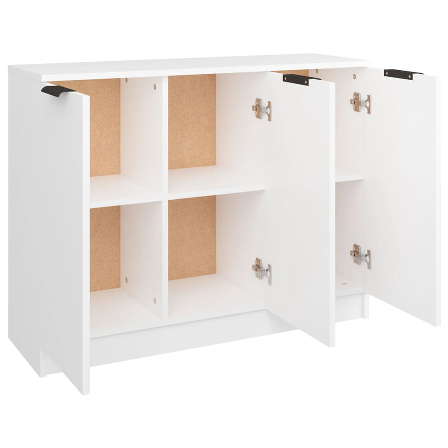Dressoir 90,5X30X70 Cm Bewerkt Hout Wit
