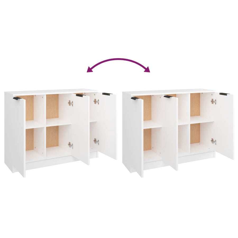 Dressoir 90,5X30X70 Cm Bewerkt Hout Wit