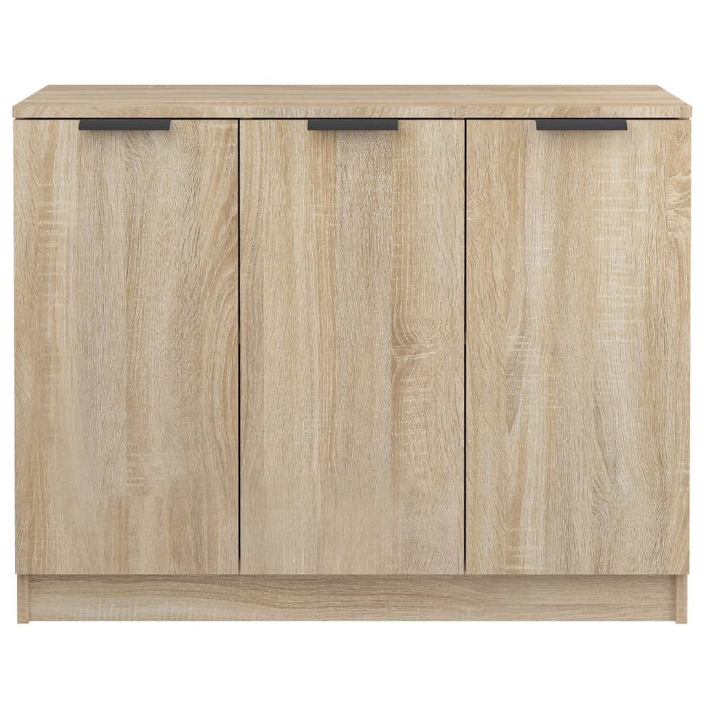 Dressoir 90,5X30X70 Cm Bewerkt Hout Kleurig Sonoma eiken