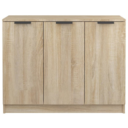 Dressoir 90,5X30X70 Cm Bewerkt Hout Kleurig Sonoma eiken