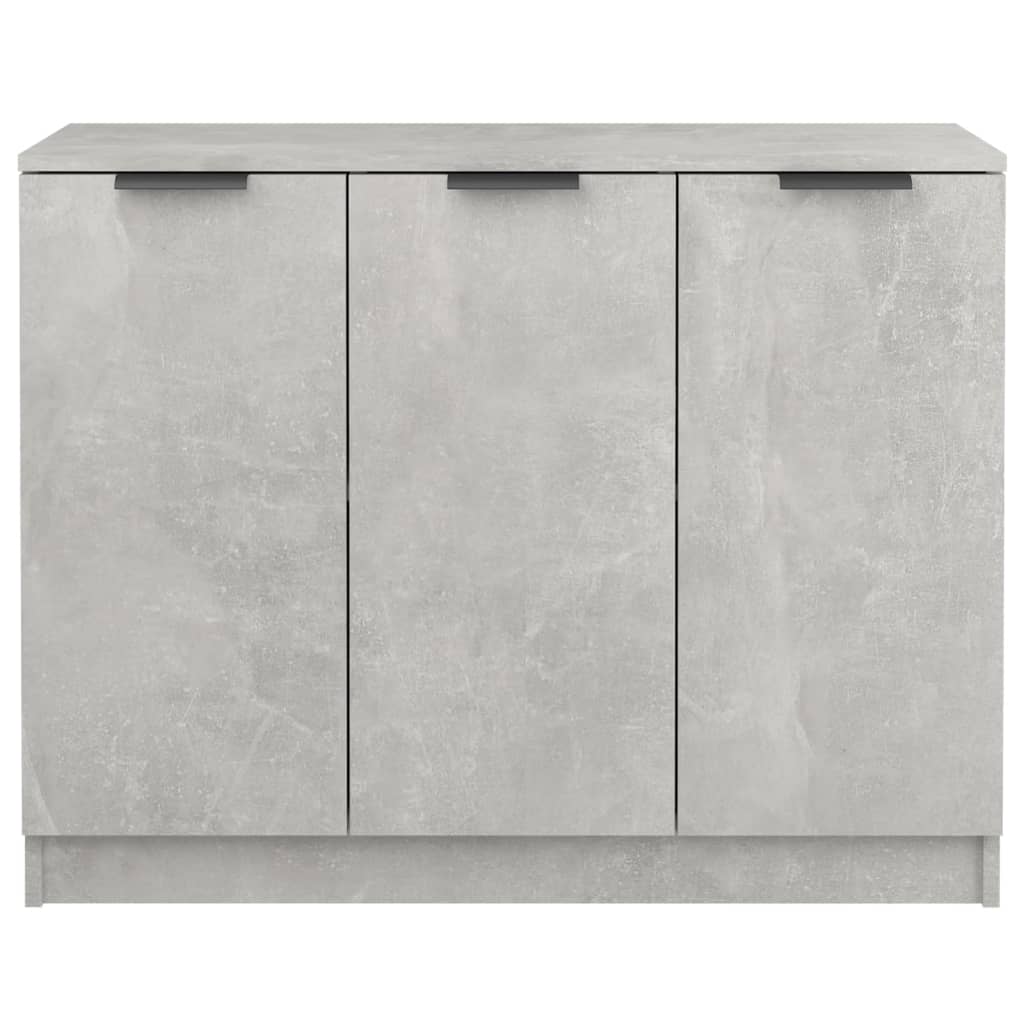Dressoir 90,5X30X70 Cm Bewerkt Hout Betongrijs